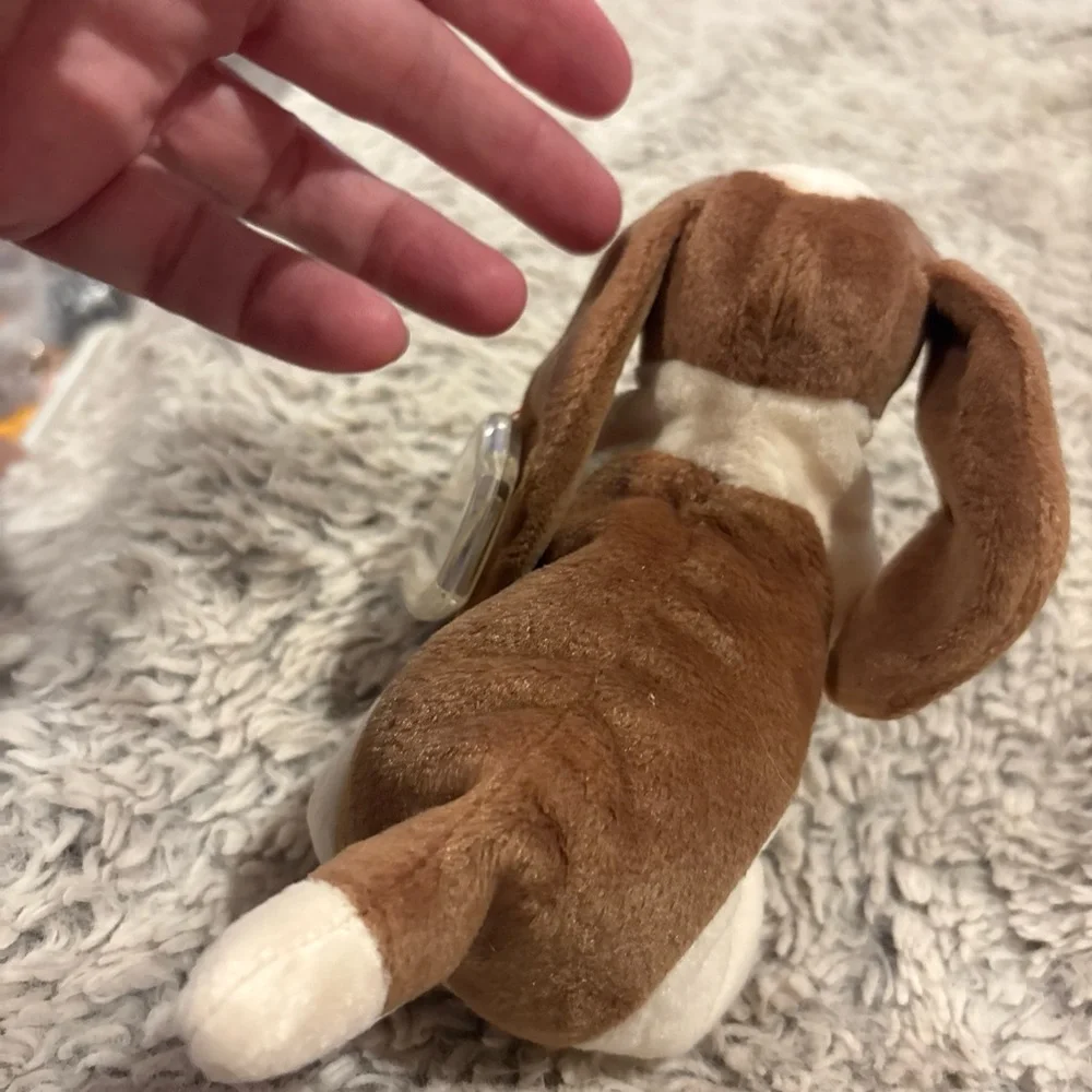 Ty Beanie Baby Tracker Basset‎ Hound Kids OS Brown New Collectible Plush Dog